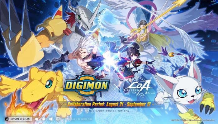 Action MMO Crystal of Atlan Launches Digimon Adventure Crossover